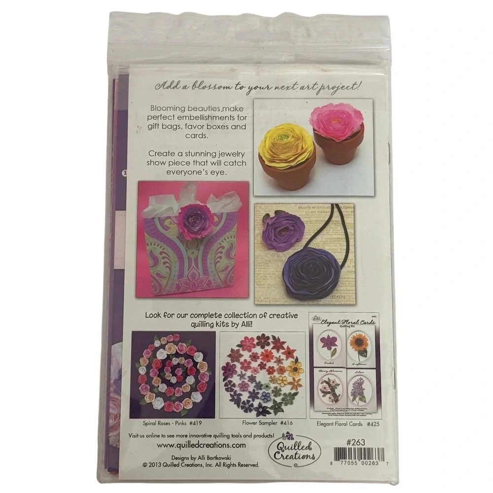 Quilled Creations Blooming Beauties Quilling Kit #263 Paper Flower Craft Kit